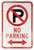 SmartSign 3M High Intensity Grade Reflective Sign, Legend 'No Parking ' with Graphic , 18' high x 12' wide, Black/Red on White