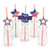 Big Dot of Happiness 4th of July Paper Straw Decor - Striped Decorative Straws for Independence Day - Set of 24