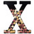 Metal Wine Cork Holder Monogram Decorative Wall Letter (X)
