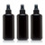 Infinity Jars 200 Ml (6.7 fl oz) Black Ultraviolet Glass Fine Mist Spray Bottle 3-Pack