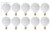 (Pack of 10) G16.5 Decorative (E12) Candelabra Base Globe Shape 120V G16 1/2 Light Bulbs (White, 60 Watt)