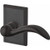 Baldwin HDARCRRSR481 Reserve Half Dummy Arch with Rustic Square Rose, Dark Bronze Finish, Right Hand
