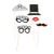 Fun Express Bride and Groom Wedding Reception Photo Booth Stick Props - 6 Pieces