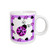 3dRose Love Bugs Purple Ladybug with Hearts Ceramic Mug, 11-Ounce