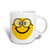 3dRose Geeky Nerd Smiley Face, Yellow Smilie with Glasses Cartoon, Magic Transforming Mug, 11-Oz