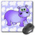 3dRose LLC 8 x 8 x 0.25 Inches Mouse Pad, Pretty Purple Hippopotamus Cute Hippo (mp_24624_1)