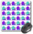 3dRose LLC 8 x 8 x 0.25 Inches Mouse Pad, Cute Snail Print Blue and Purple (mp_31229_1)