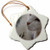 3dRose orn_21326_1 Cat Black and White Cat-Snowflake Ornament, 3-Inch, Porcelain