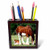 3dRose ph_80253_1 Clydesdale Mare and Foal Horses-Tile Pen Holder, 5-Inch