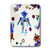 3dRose lsp_39090_1 Blue Red Turquoise Robots on White Light Switch Cover