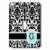 3dRose lsp_154356_1 Letter G Personal Monogrammed Mint Blue Black and White Damask Pattern Classy Personalized Initial Light Switch Cover