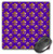 3dRose Gold Fluer de lis pattern on a dark purple background  - Mouse Pad, 8 by 8 inches (mp_30758_1)