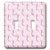 3dRose lsp_211002_2 Cute Purple and Yellow Dragonfly Pattern Double Toggle Switch Multicolor