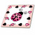 3dRose ct_12107_1 Love Bugs Pink Ladybug with Hearts Ceramic Tile, 4"