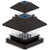 Home Zone Security Solar Post Cap Lights - Outdoor Solar Decorative Post Lights with No Wiring Required, Bronze (2-Pack)
