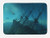 Ambesonne Nautical Bath Mat, Dolphins Ruined Wreckage Underwater Sunken Ship Mystery Treasure, Plush Bathroom Decor Mat with Non Slip Backing, 29.5 W X 17.5 L Inches, Slate Blue Pale Blue Teal