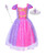 LENSEN Tech Princess Rapunzel Costume Baby Girls Dress with Crown Mace(Purple, 5-6 Years)