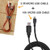PS4 Controller Charger Cable (2pcs 3ft and 10ft) - Dual Shock 4 Micro USB Cable, Charging and Data Sync Cord for Sony Playstation 4, PS4 Slim/Pro Controller(Brown)