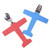 SABLUE Creative Children's Dinnerware Feeding Airplane Spoon & Fork Set, Stainless Steel & Silicone Tableware (03-Airplane)