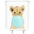 Cute Lion Shower Curtain King of The Forest Funny Animal Blowing Balloon White Tan Blue Bathroom Curtains Decor Polyester Fabric Quick Drying 70x70 Inches Include Hooks 