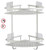 Adhesive Shelf Bathroom Corner Storage No Drilling, Aluminum 2 Tier Adhesive Suction Caddy Shelf Organizer Rustproof for Kitchen Bathroom Toilet