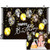 Xingouchen 7x5ft Happy Birthday Photography Backgrops Black Backgrounds Golden Ribbon Balloon Photography Backdrop Background for Photo Studio Prop