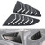 Sunluway Quarter Side Window Louvers Window Scoop Cover GT 5 Vents Style Matte Black ABS for 2015 2016 2017 2018 2019 2020 Ford Mustang (Pack of 2)