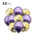 PANPRIDE 12 Pcs 12 Inches Latex Balloons Confetti Balloons Helium Balloons Party Supplies for Wedding Birthday Girl Baby Shower Party Decorations (Purple)
