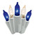 Brite Star 150 Count 8-Function Chasing Light Set, White Wire, Blue/Clear