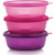 Tupperware Pink, Purple Leftover Bowl Set Storage Food Containers (600ML x 3pcs) 