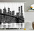 Ambesonne Modern Shower Curtain, Brooklyn Bridge Sunset with Manhattan American New York City Famous Town Image, Cloth Fabric Bathroom Decor Set with Hooks, 75" Long, White and Black