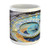 Ambesonne Clock Mug, Prague Astronomical Clock in the Old Town an European Medieval Landmark of City, Ceramic Coffee Mug Cup for Water Tea Drinks, Blue and Yellow