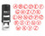 Custom A-Z Alphabet Stamp in Red Ink Monogram Round Rubber Stamp Self Inking Initial Stamp COLOP Mini Stamper 12 mm