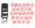 Custom A-Z Alphabet Stamp in Red Ink Monogram Round Rubber Stamp Self Inking Initial Stamp COLOP Mini Stamper 12 mm
