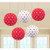 Amscan Valentine Red Mini Printed Paper Lanterns, 5 Pk. | Party Decoration