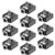 uxcell 10Pcs PCB Mount 3.5mm 5 Pin Socket Headphone Stereo Jack Audio Video Connector Black PJ-3F07