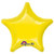 Anagram 22471 Star - Citrine Yellow Foil Balloon, 19", Anagram 22471 Star - Citrine Yellow Foil Balloon, 19",