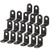 uxcell 20pcs Angle Bracket Metal 12x12mm Black Corner Brace Fastener L Shaped Right Angle Brackets Corner Protector Shelf Support with Screws for Furniture