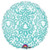 Anagram 25385 Round - Robins Egg Blue Tapestry Foil Balloon, 18",