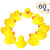 rainbow yuango Pack of 60 1.4" Mini Yellow Ducks Bulk PVC Rubber Bath Toy Rubber Ducky for Baby Kinder Toys Bathtub Squirt Little Duckies