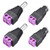 uxcell 5.5x2.1mm DC Connector Male Female Jack Power Adapter Purple 2 Pairs for Led Strip CCTV Camera Cable Wire Ends