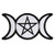 Hot Leathers Pagan Triple Goddess Embroidered Patch (Multicolor, 4" x 2")