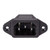 uxcell C14 Panel Mount Plug Adapter AC 250V 10A /5A 3 Pins IEC Inlet Module Plug Power Connector Socket Straight 2pcs