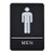 Men Restroom ADA Braille Sign Black and White
