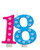 Creative Converting Bright and Bold 18th Birthday Molded Numeral Cake Candle (2-Pack)
