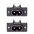 uxcell C8 Panel Mount Plug Adapter AC 250V 2.5A 250V 5A 2 Pins IEC Inlet Module Plug Power Socket Right Angle Pack of 2