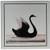 3dRose ct_48177_3 Framed Beautiful Art Deco Black Swan Ceramic Tile, 8-Inch