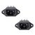 uxcell C14 Panel Mount Plug Adapter AC 250V 10A/15A 3Pins IEC Inlet Module Plug Power Connector Socket Right Angle Pack of 2