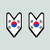 Two Pack Korean Driver Badge Sticker FA Graphix Die Cut Decal wakaba leaf soshinoya south korea