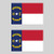 Two Pack North Carolina Flag Sticker FA Graphix Decal Adhesive Vinyl state north carolinian NC